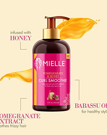 Mielle Organics Pomegranate & Honey Curl Smoothie, 12 Ounce (355 ml) (Pack of 1)