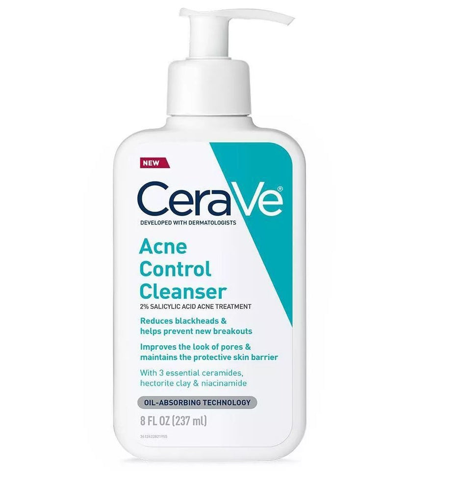 CERAVE ACNE CONTROL CLEANSER WITH SALICYLIC ACID - 8FLOZ