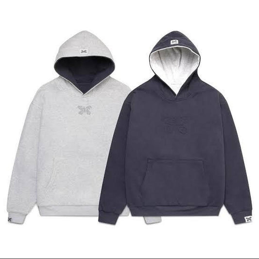 Mertra Mertra Grey and Navy Hoodie