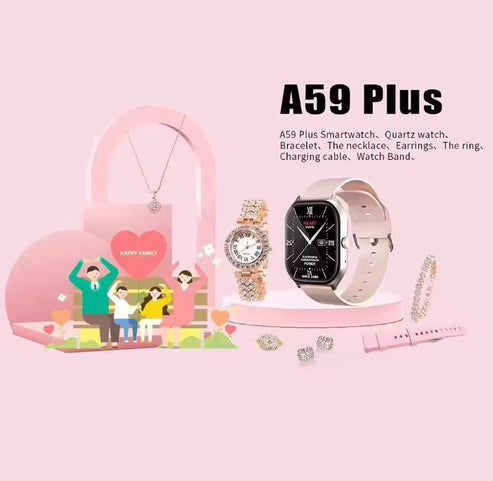 A59 Smart Watch Pack of 5 in 1 Free shipping in all UAE