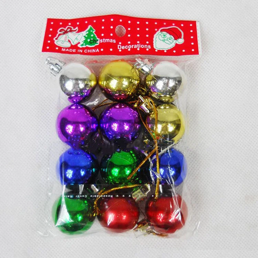 Pack of 12 Colored Balls for Decoration